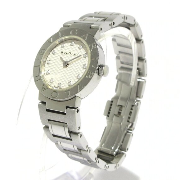 Auth BVLGARI Bvlgari Bvlgari BB23SS D****** Silver Women's Wrist Watch - Picture 3 of 12